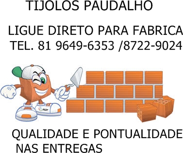 TIJOLOS PARA IPOJUCA PE 9 8638-0605