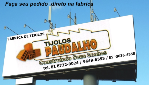 OFERTA DE TIJOLOS EM IPOJUCA PE